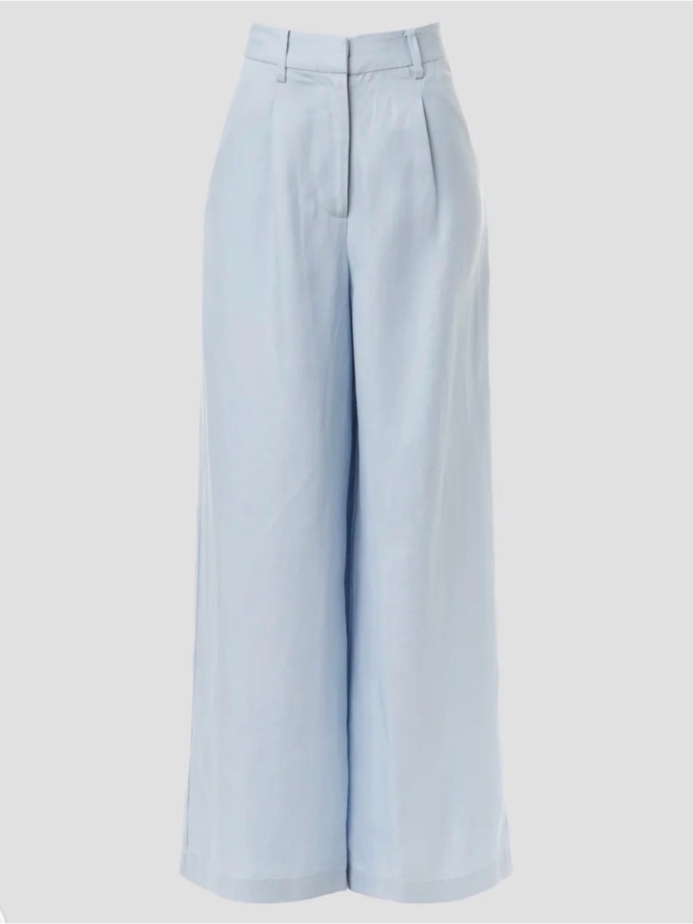 Rosetta Getty Light Blue Wide-Leg High-Waist Trouser Pants